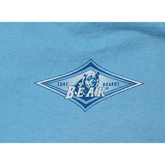 Bear Surf  T-Shirt Mens Size Medium Old Logo Cotton Blue Vintage Made In USA - Picture 1 of 7